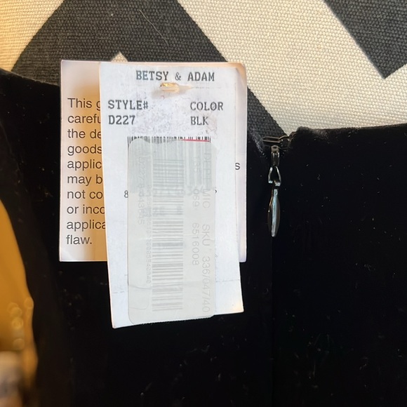 Betsy & Adam By Linda Bernell‎ Black velvet fit & flare party/formal dress. NWT! - Picture 10 of 13